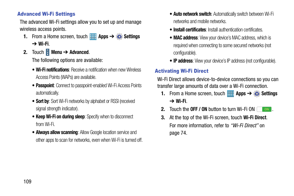 Samsung SM-P905VZKAVZW User Manual | Page 115 / 158
