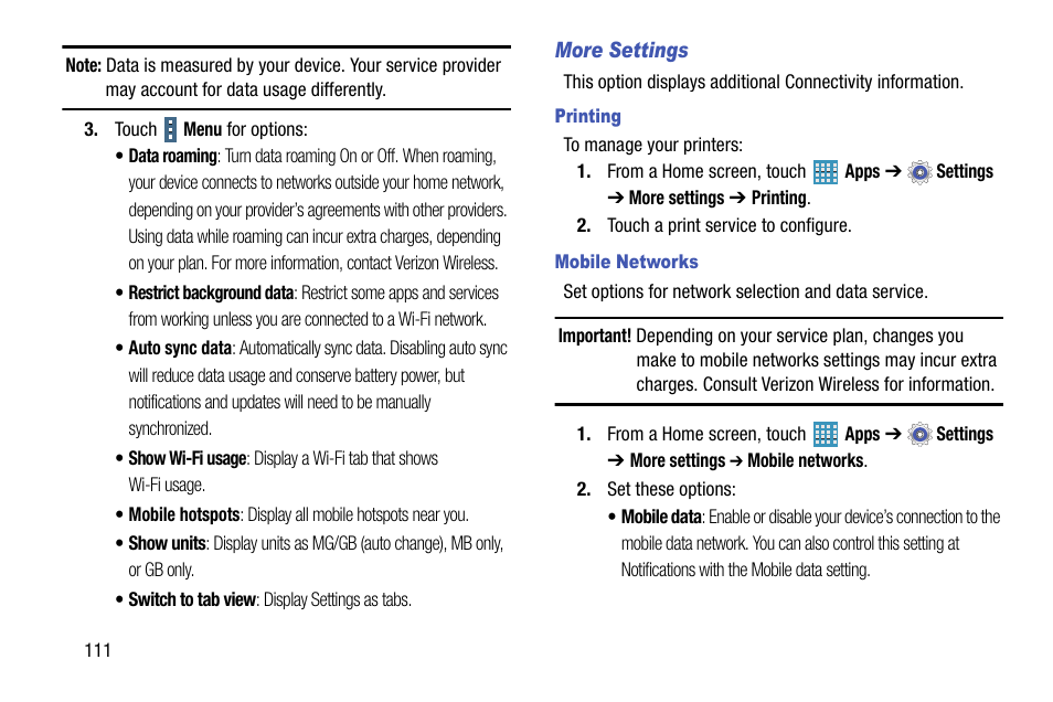 Samsung SM-P905VZKAVZW User Manual | Page 117 / 158