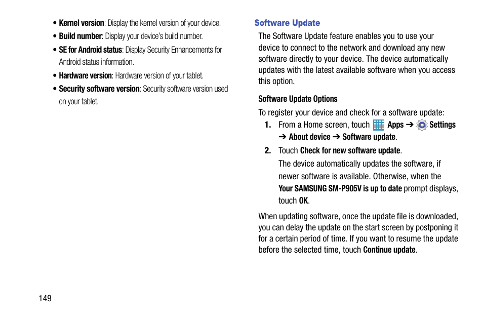 Samsung SM-P905VZKAVZW User Manual | Page 155 / 158