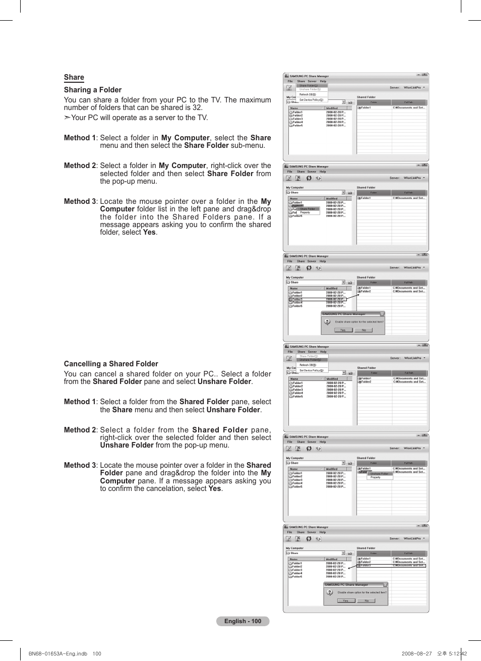 Samsung PN63A760T1FXZA User Manual | Page 100 / 282