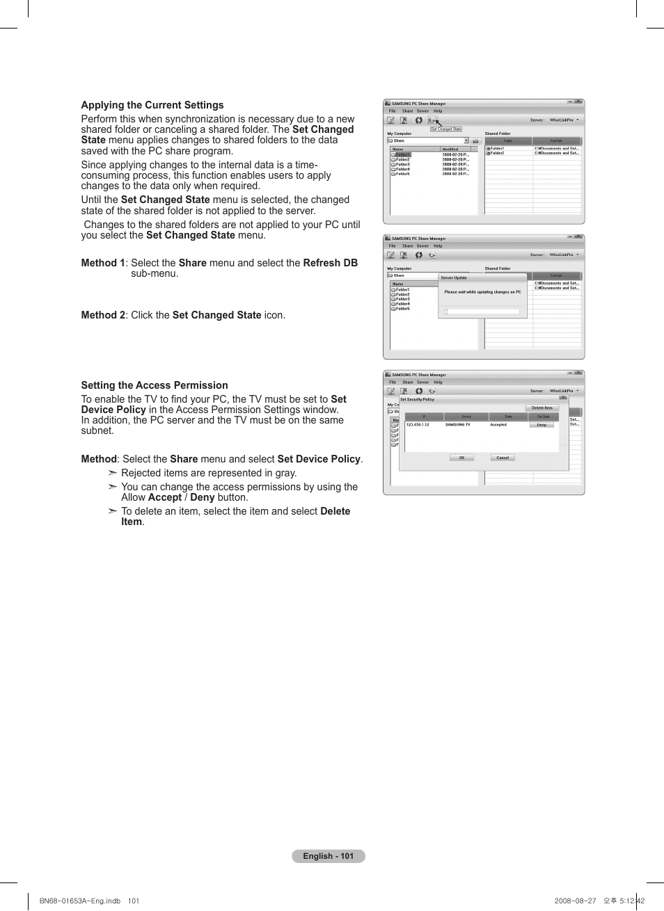 Samsung PN63A760T1FXZA User Manual | Page 101 / 282