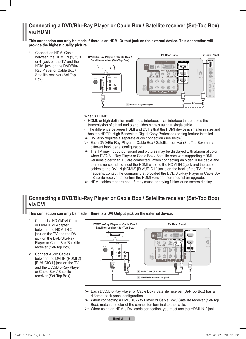 Samsung PN63A760T1FXZA User Manual | Page 11 / 282