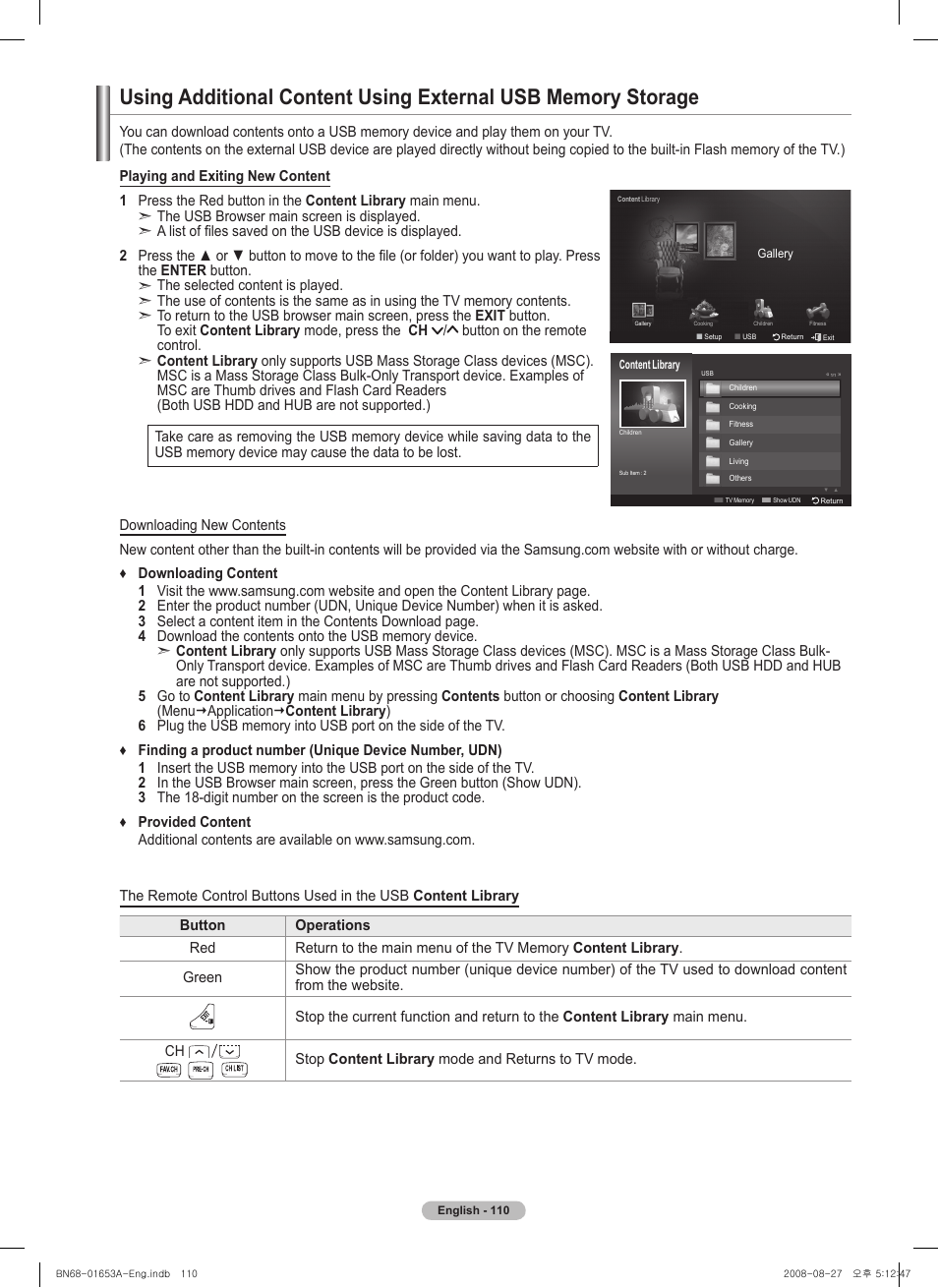 Samsung PN63A760T1FXZA User Manual | Page 110 / 282