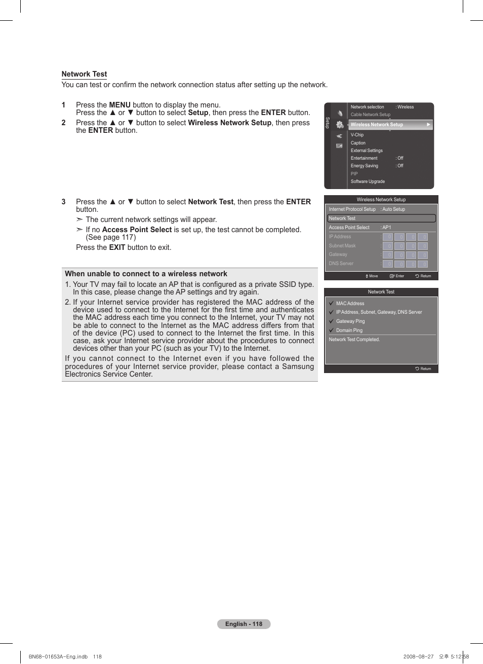 Samsung PN63A760T1FXZA User Manual | Page 118 / 282