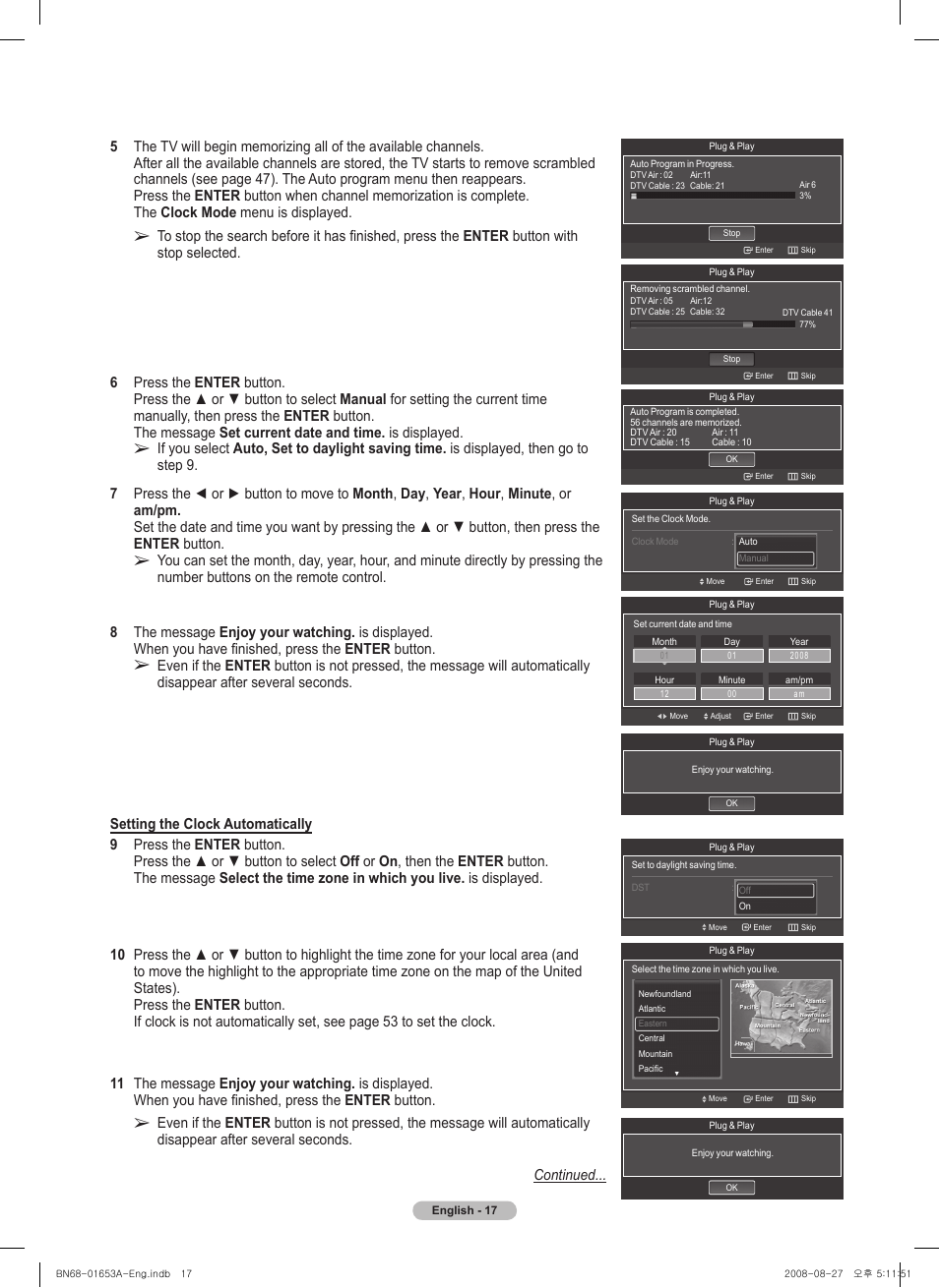 Samsung PN63A760T1FXZA User Manual | Page 17 / 282
