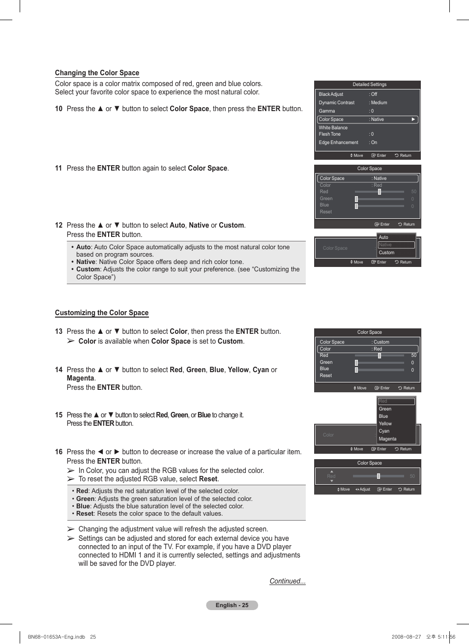Samsung PN63A760T1FXZA User Manual | Page 25 / 282