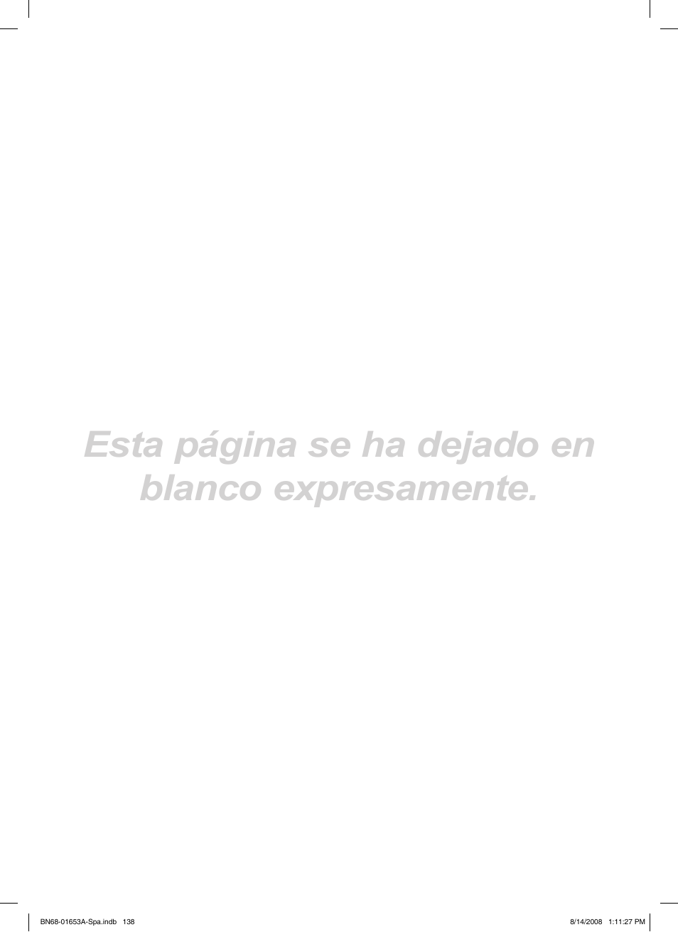 Esta página se ha dejado en blanco expresamente | Samsung PN63A760T1FXZA User Manual | Page 282 / 282
