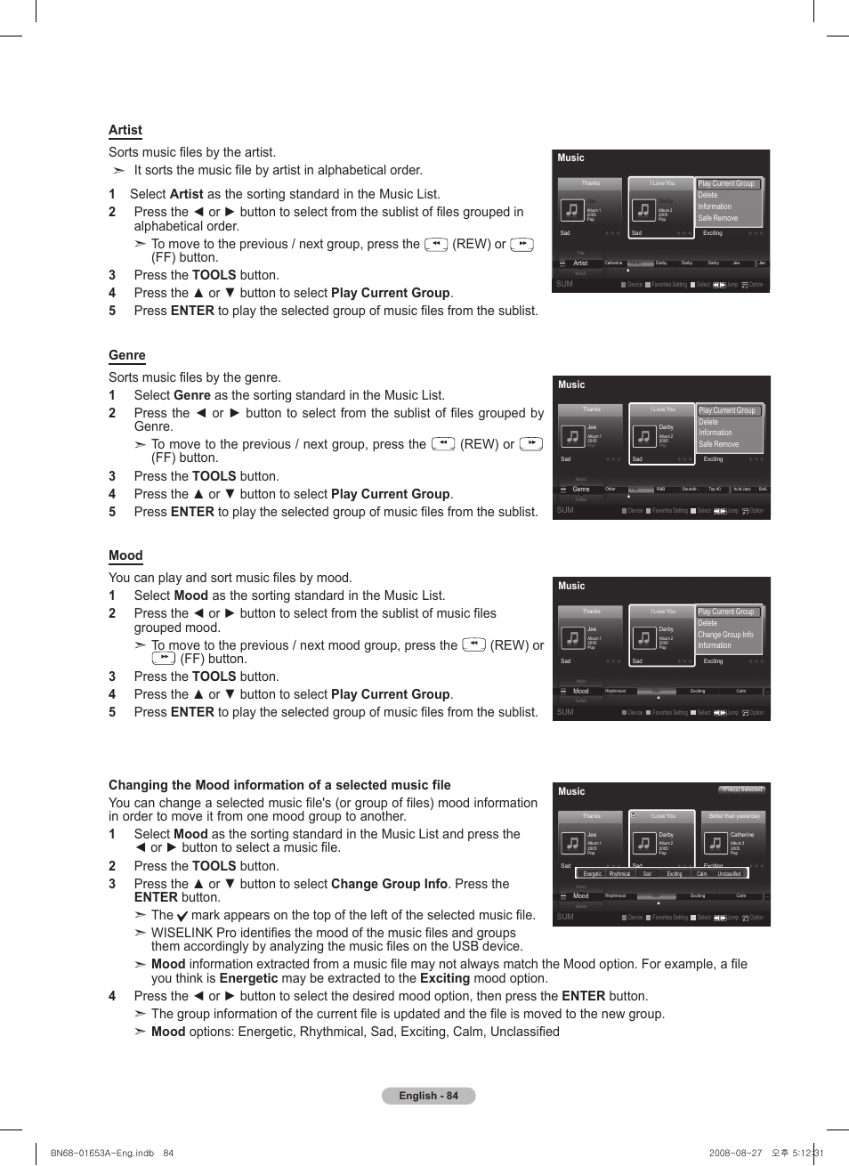 Rew) or | Samsung PN63A760T1FXZA User Manual | Page 84 / 282