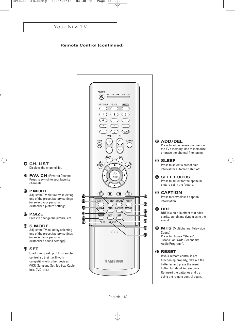 Samsung HCR4245WX-XAA User Manual | Page 13 / 80