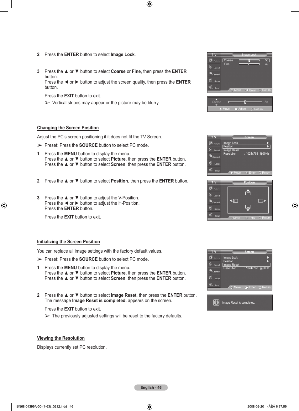 Samsung PN42A450P1DXZA User Manual | Page 46 / 75