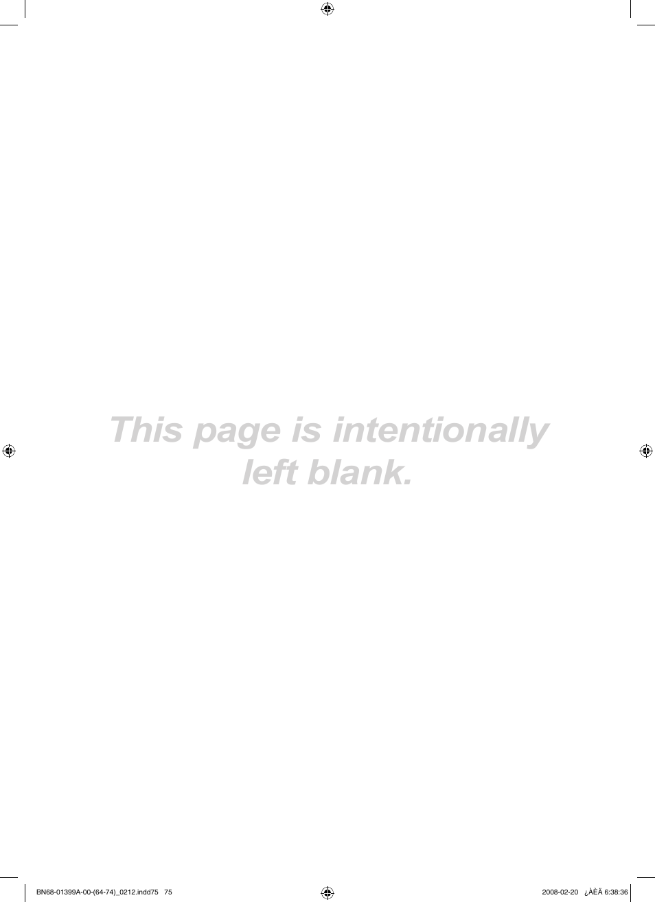 This page is intentionally left blank | Samsung PN42A450P1DXZA User Manual | Page 75 / 75
