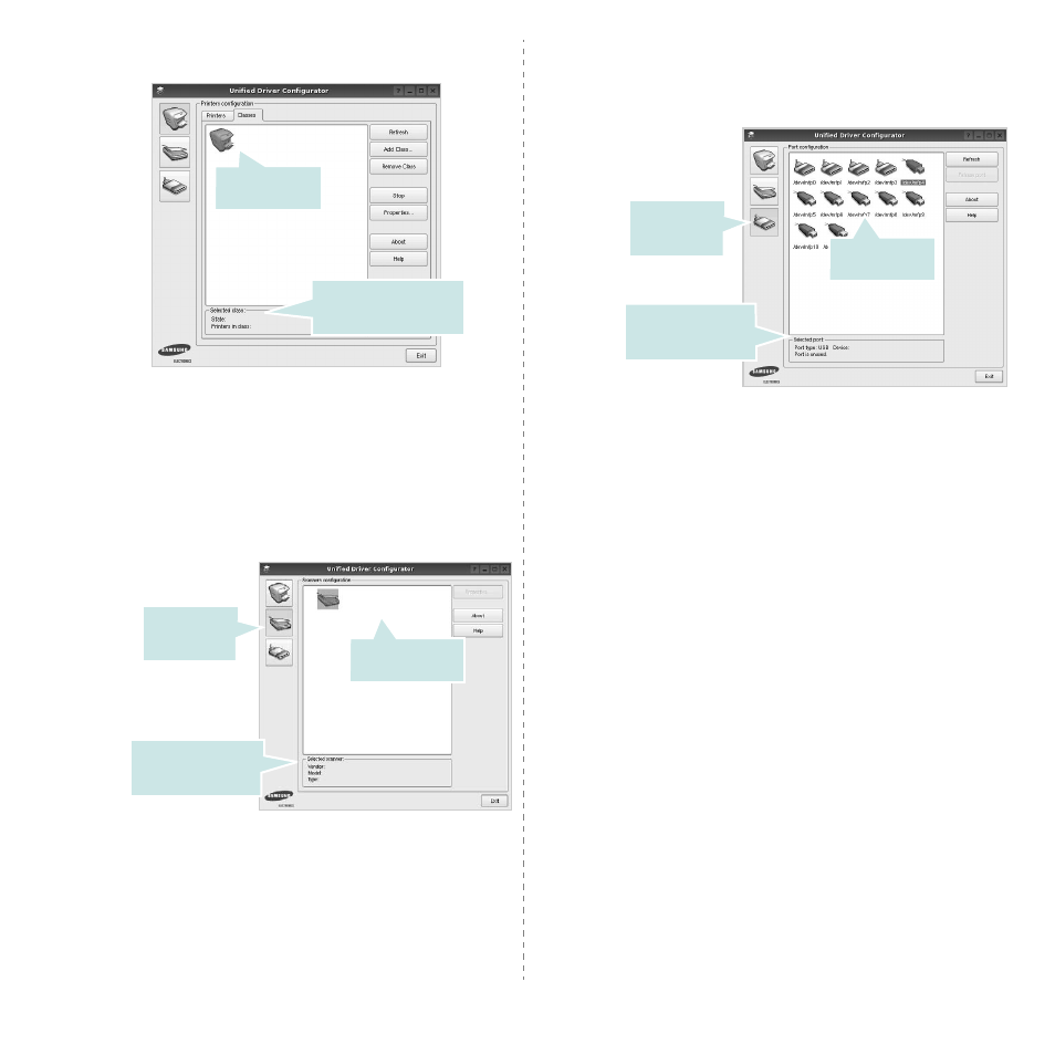 Scanners configuration, Ports configuration, Scanners configuration ports configuration | Samsung SCX-4200-XAA User Manual | Page 81 / 93
