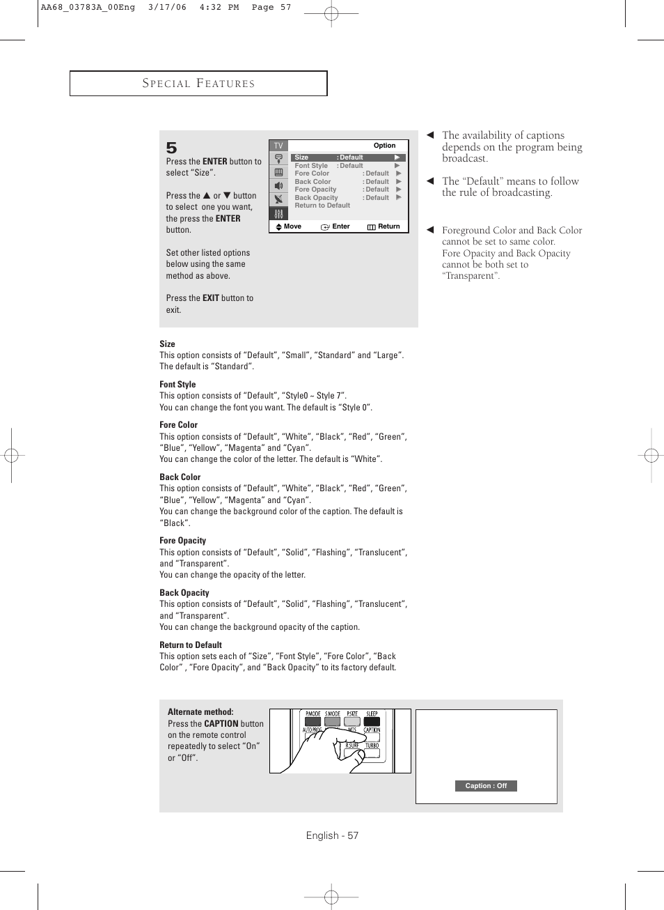 Samsung TXS2783X-XAA User Manual | Page 57 / 72