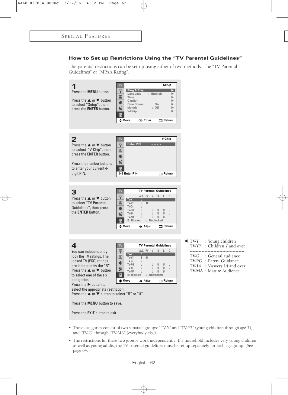 Samsung TXS2783X-XAA User Manual | Page 62 / 72