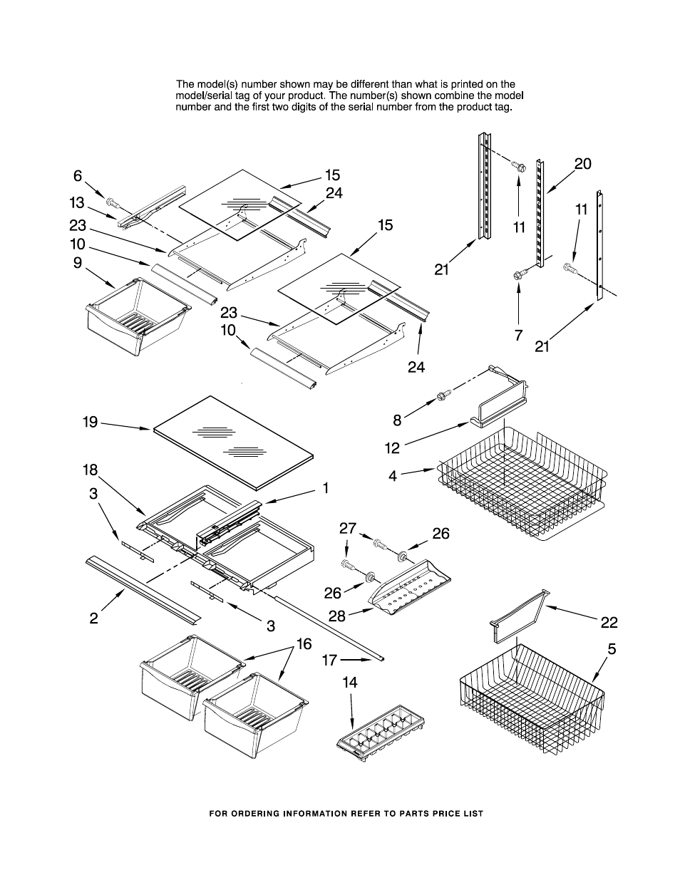 Shelf, Shelf parts | Amana ABB2222FEQ11 User Manual | Page 11 / 15