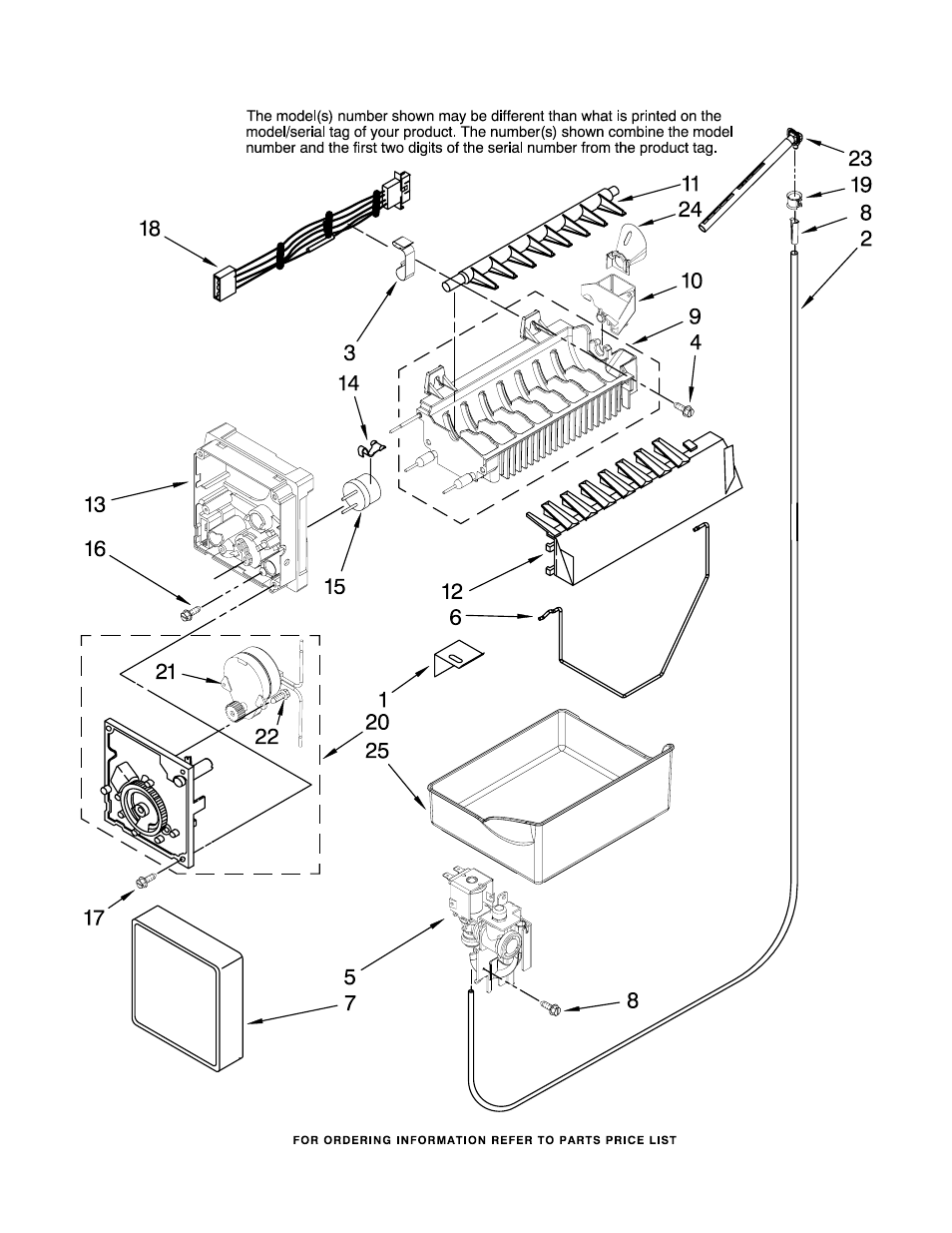 Icemaker, Icemaker parts | Amana ABB2222FEQ11 User Manual | Page 13 / 15