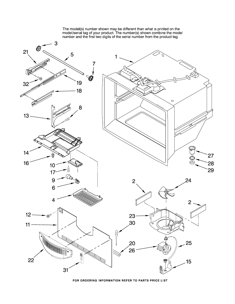 Freezer liner, Freezer liner parts | Amana ABB2222FEQ11 User Manual | Page 3 / 15