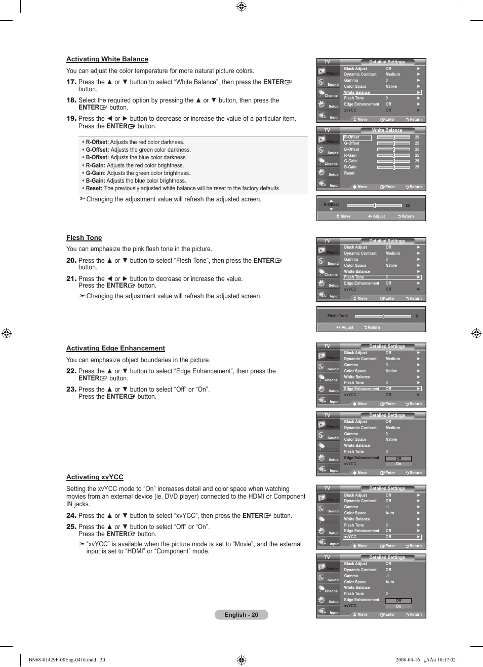 Samsung LN52A610A3RXZP User Manual | Page 22 / 129
