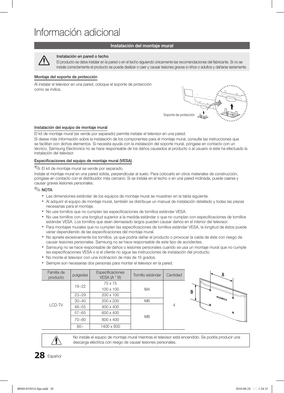 Información adicional | Samsung LN22C500B2FXZA User Manual | Page 62 / 105