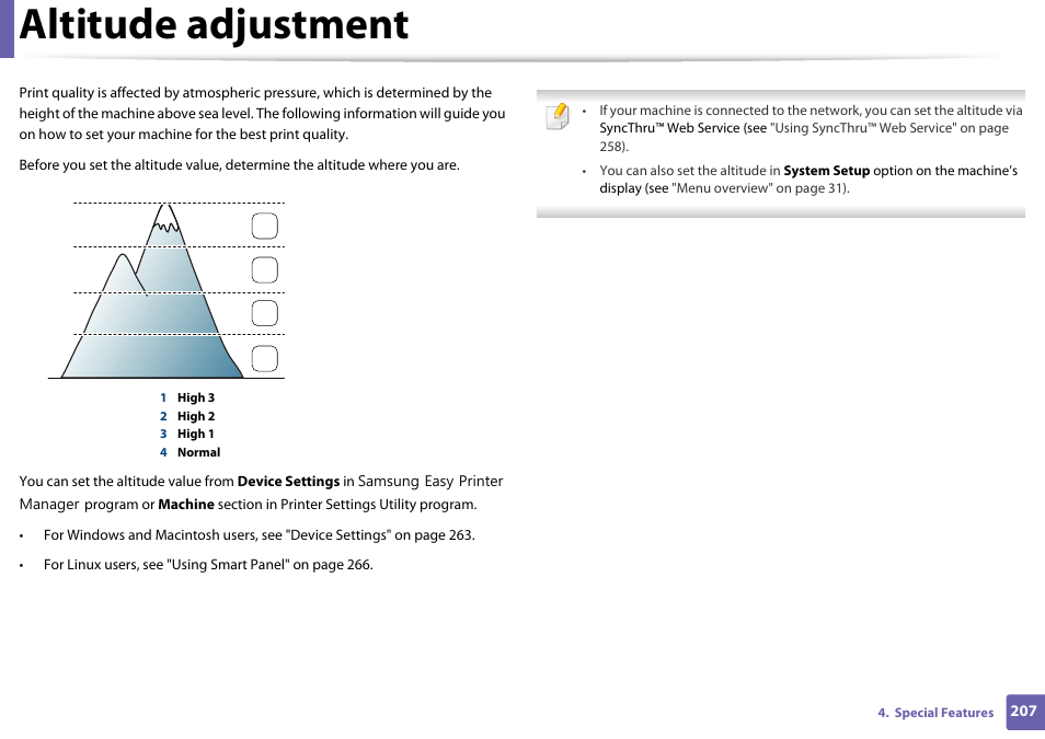 Altitude adjustment | Samsung SCX-4729FW-XAA User Manual | Page 207 / 317