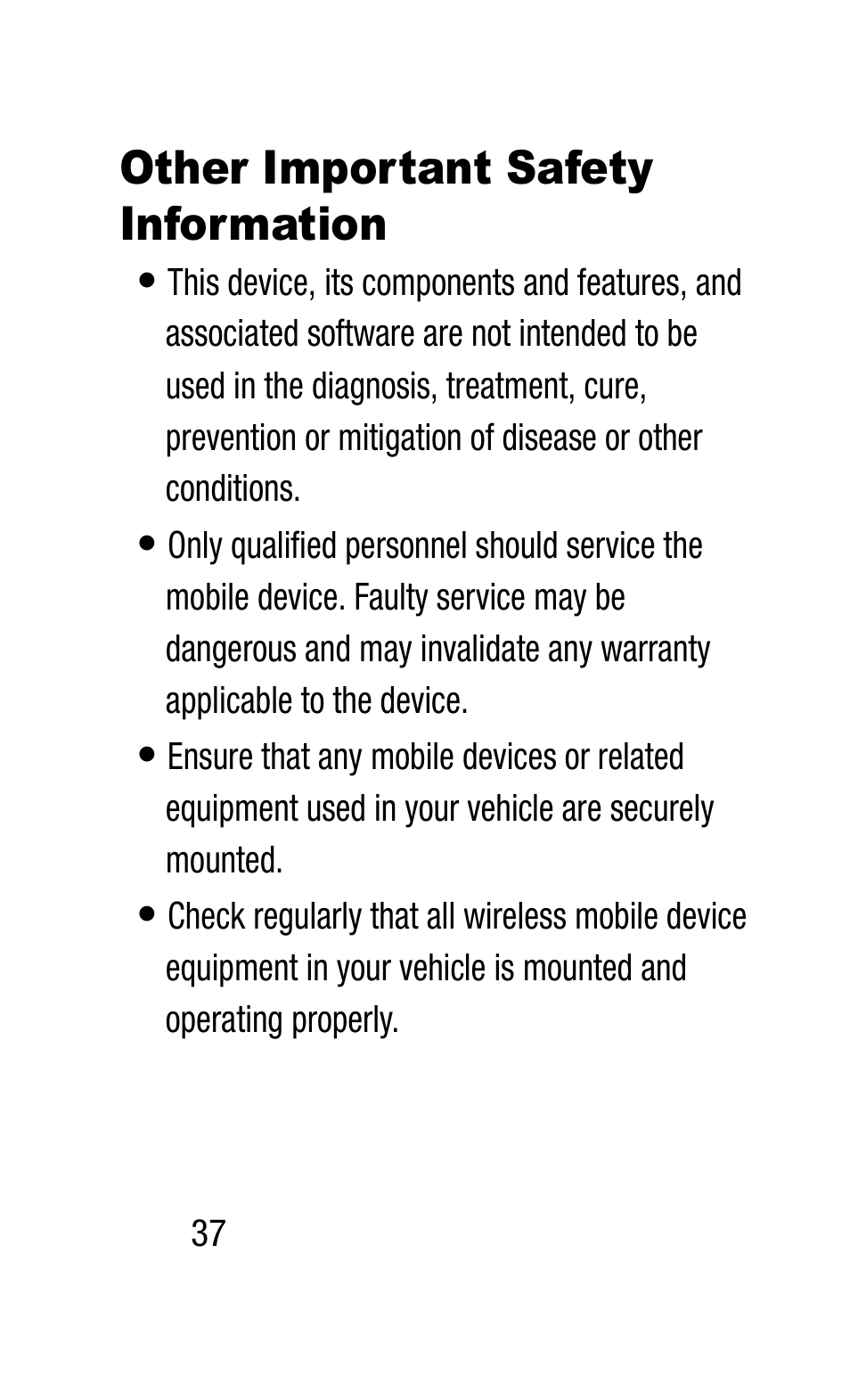 Other important safety information, Other important safety, Information | Samsung SM-R3810ZAAXAR User Manual | Page 44 / 83