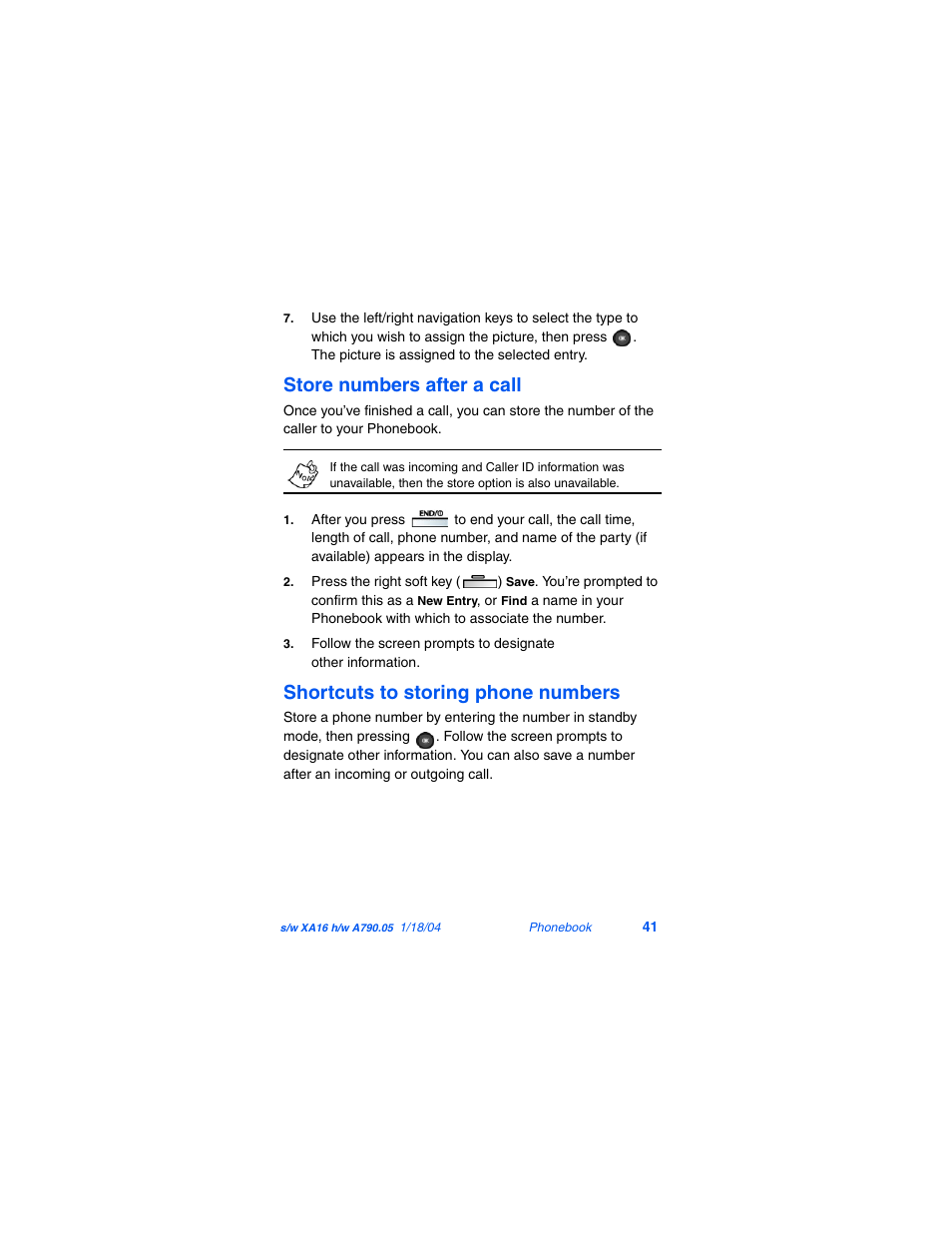 Store numbers after a call, Shortcuts to storing phone numbers | Samsung SCH-A790ZKVXAR User Manual | Page 49 / 198