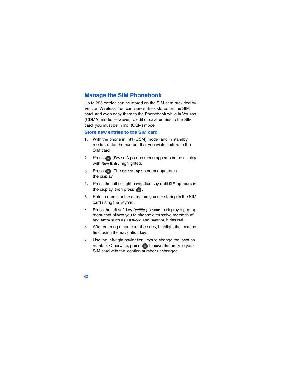 Manage the sim phonebook | Samsung SCH-A790ZKVXAR User Manual | Page 50 / 198