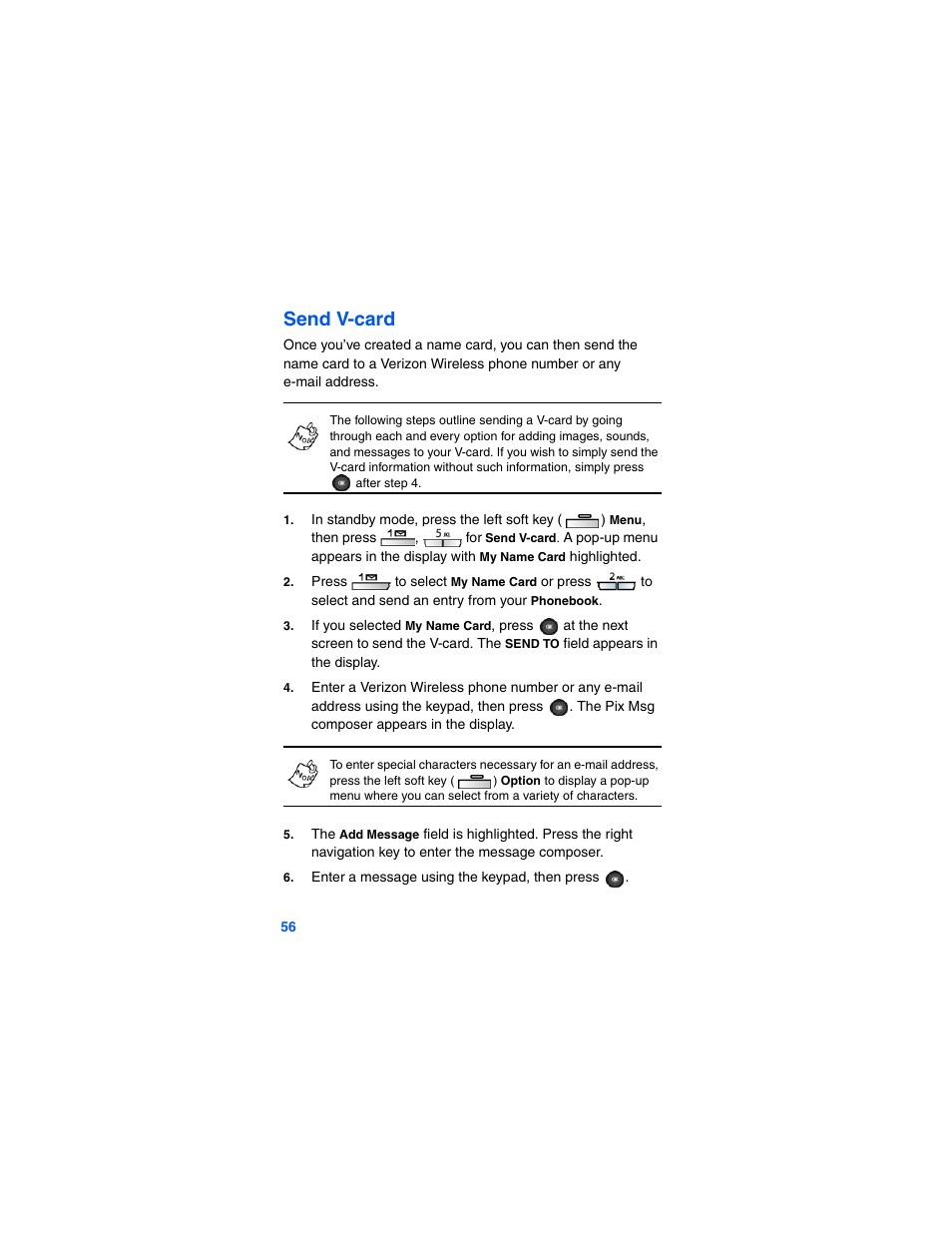 Send v-card | Samsung SCH-A790ZKVXAR User Manual | Page 64 / 198