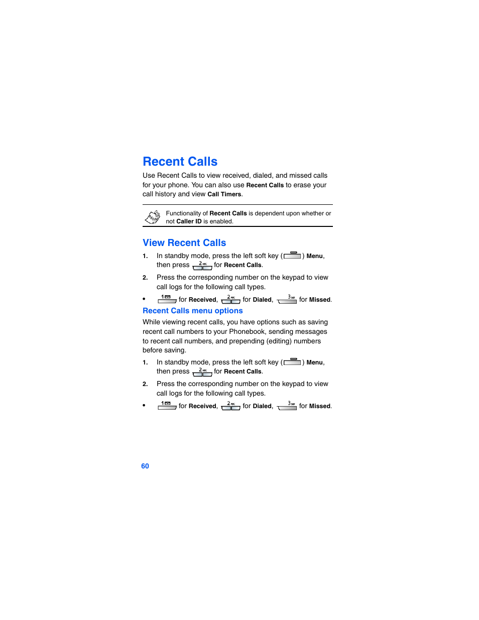Recent calls, View recent calls | Samsung SCH-A790ZKVXAR User Manual | Page 68 / 198