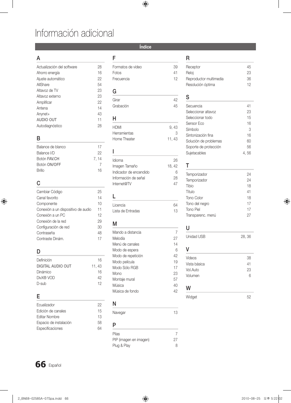 Información adicional | Samsung PN63C7000YFXZA User Manual | Page 132 / 198