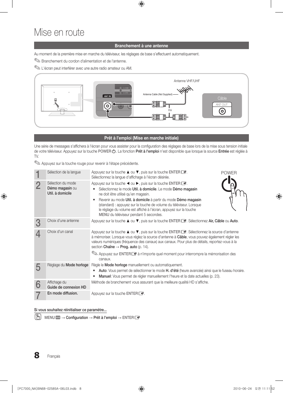 Mise en route, Info guide | Samsung PN63C7000YFXZA User Manual | Page 140 / 198
