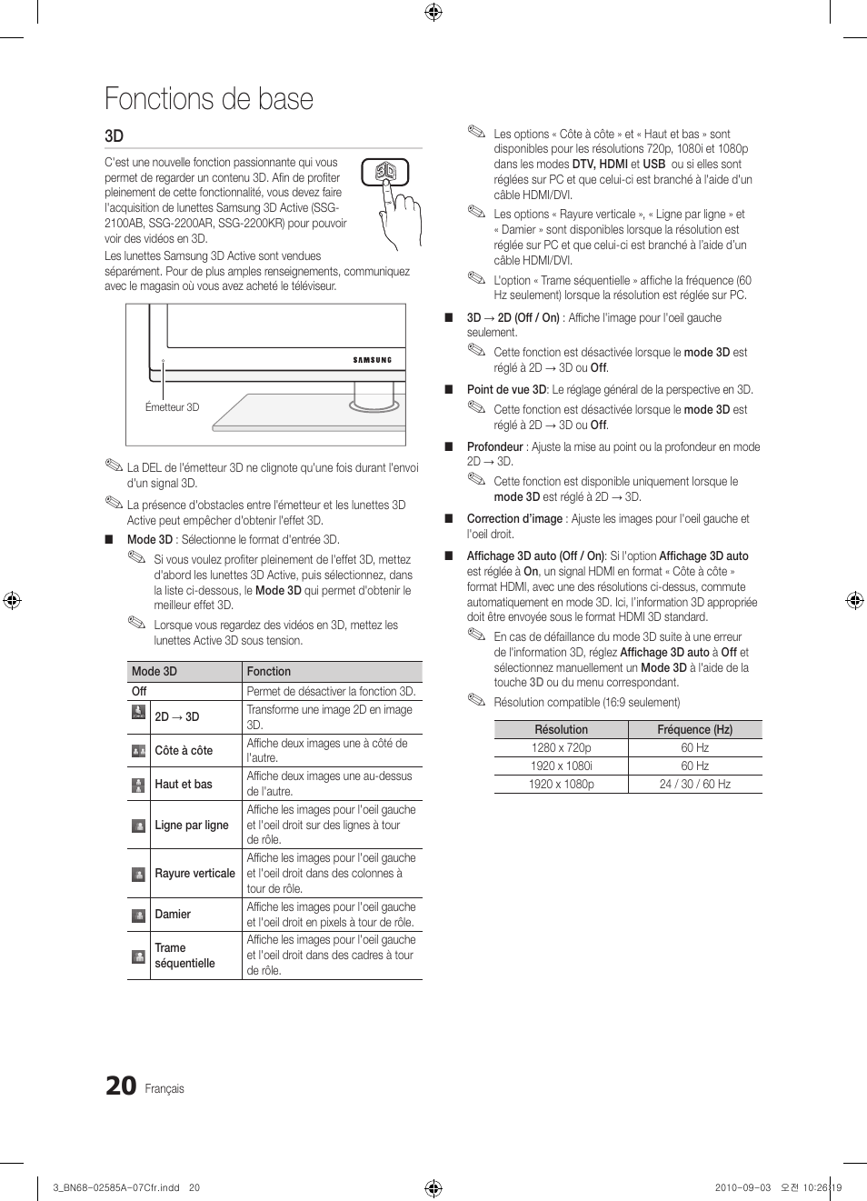Fonctions de base | Samsung PN63C7000YFXZA User Manual | Page 152 / 198