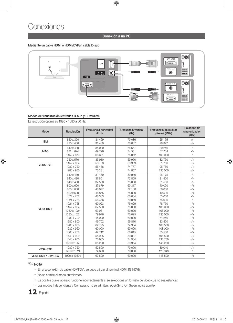Conexiones | Samsung PN63C7000YFXZA User Manual | Page 78 / 198
