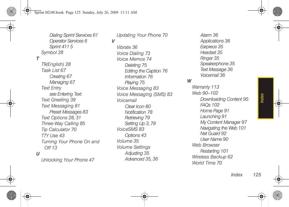 Samsung SPH-M240ZKASPR User Manual | Page 137 / 137