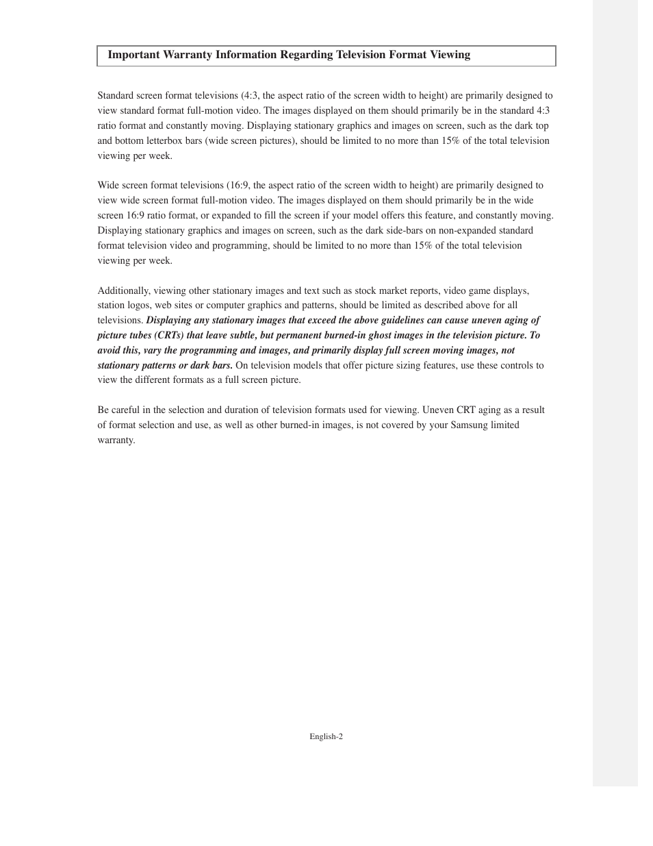 Samsung TXS3079WHX-XAA User Manual | Page 2 / 52
