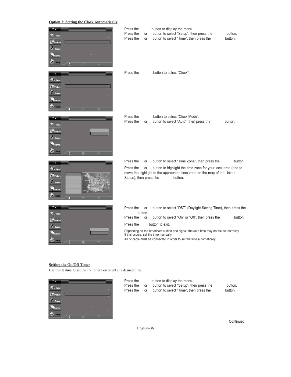 Samsung TXS3079WHX-XAA User Manual | Page 36 / 52
