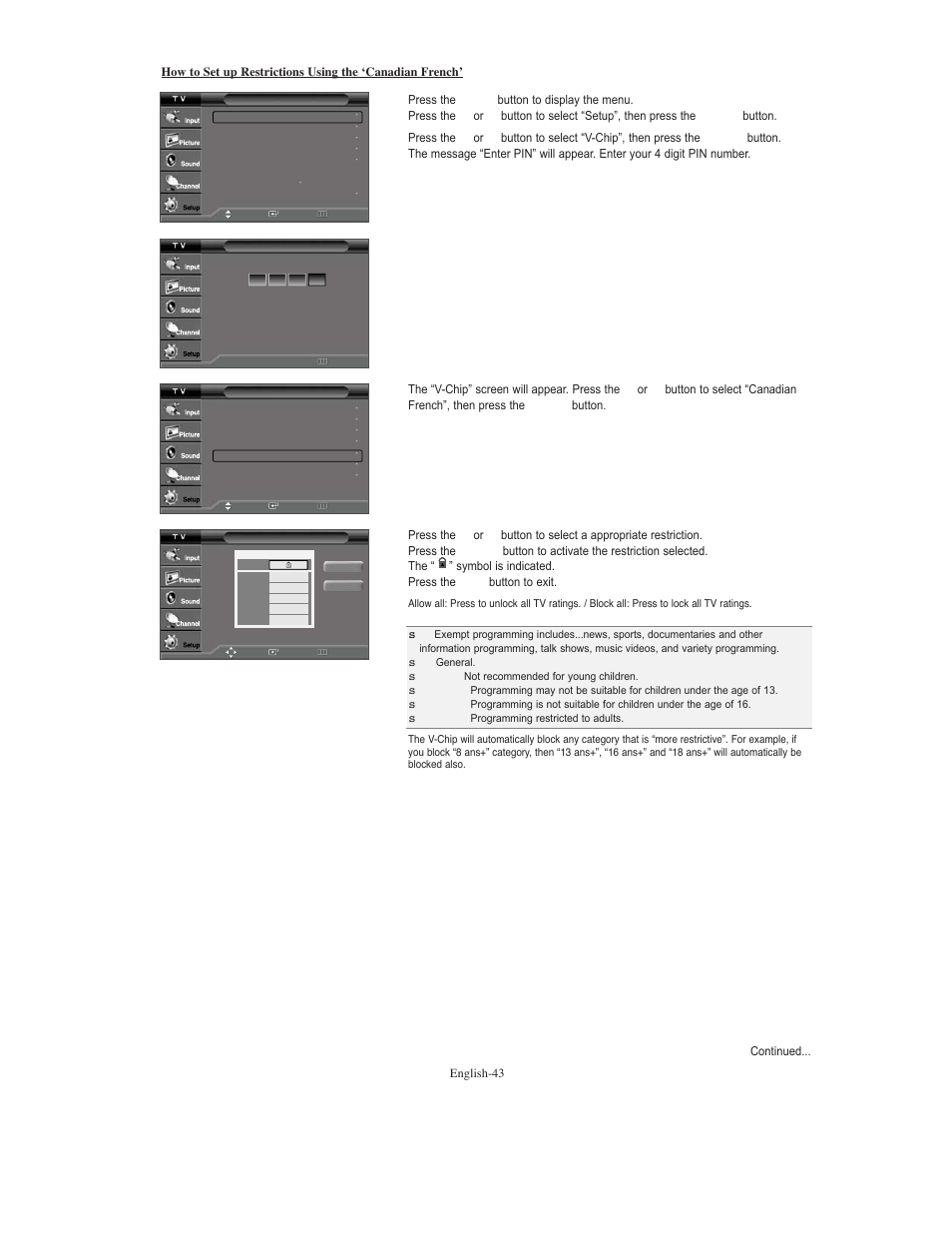 Samsung TXS3079WHX-XAA User Manual | Page 43 / 52
