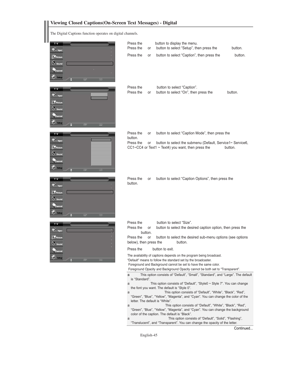 Samsung TXS3079WHX-XAA User Manual | Page 45 / 52