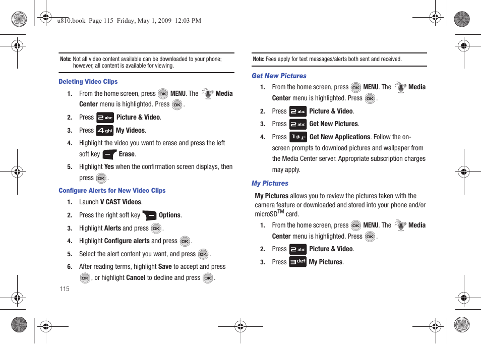 Get new pictures, My pictures | Samsung SCH-U810GNAVZW User Manual | Page 118 / 169