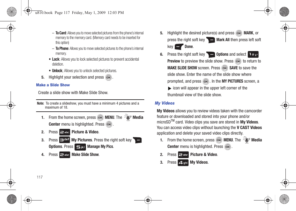 My videos | Samsung SCH-U810GNAVZW User Manual | Page 120 / 169