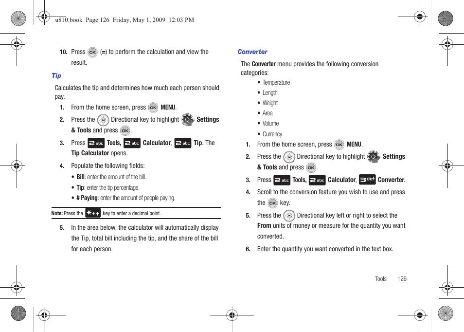 Converter | Samsung SCH-U810GNAVZW User Manual | Page 129 / 169