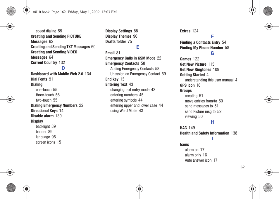 Samsung SCH-U810GNAVZW User Manual | Page 165 / 169