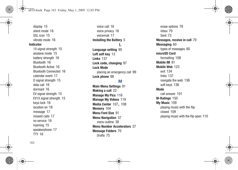 Samsung SCH-U810GNAVZW User Manual | Page 166 / 169