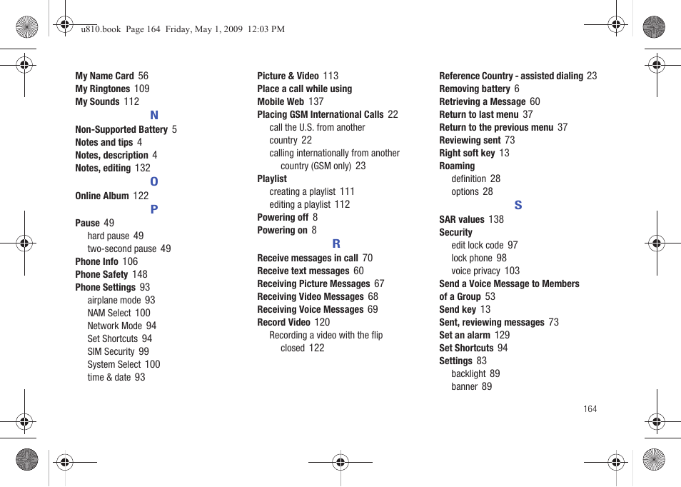 Samsung SCH-U810GNAVZW User Manual | Page 167 / 169