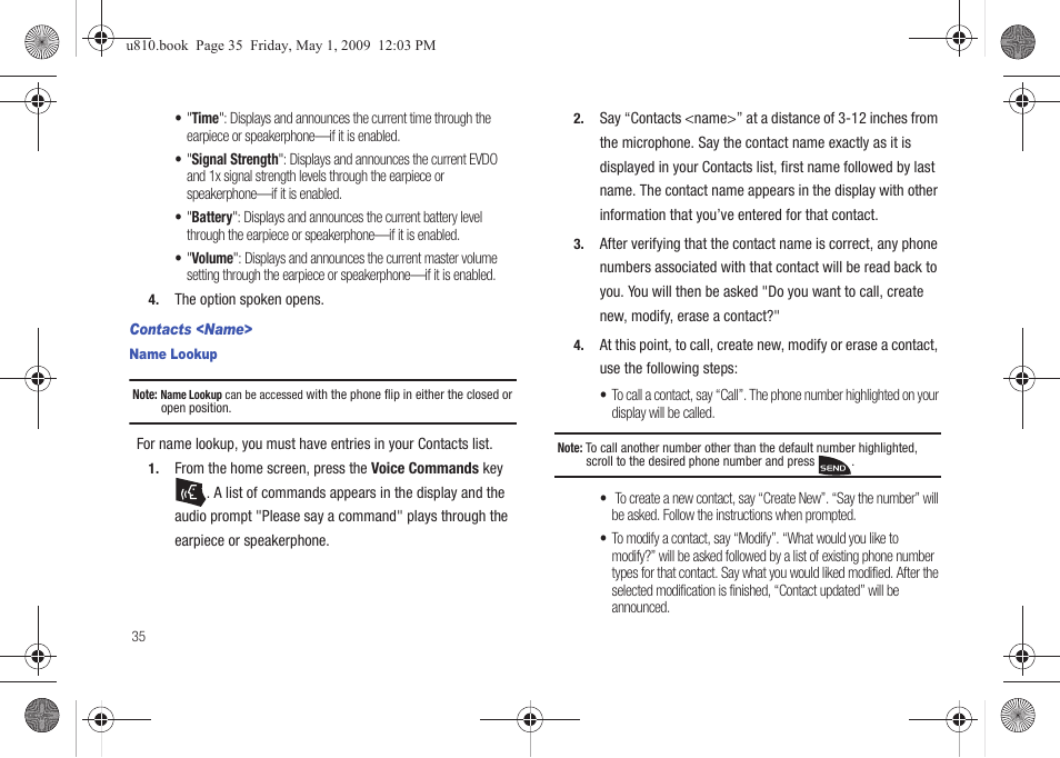 Contacts <name | Samsung SCH-U810GNAVZW User Manual | Page 38 / 169