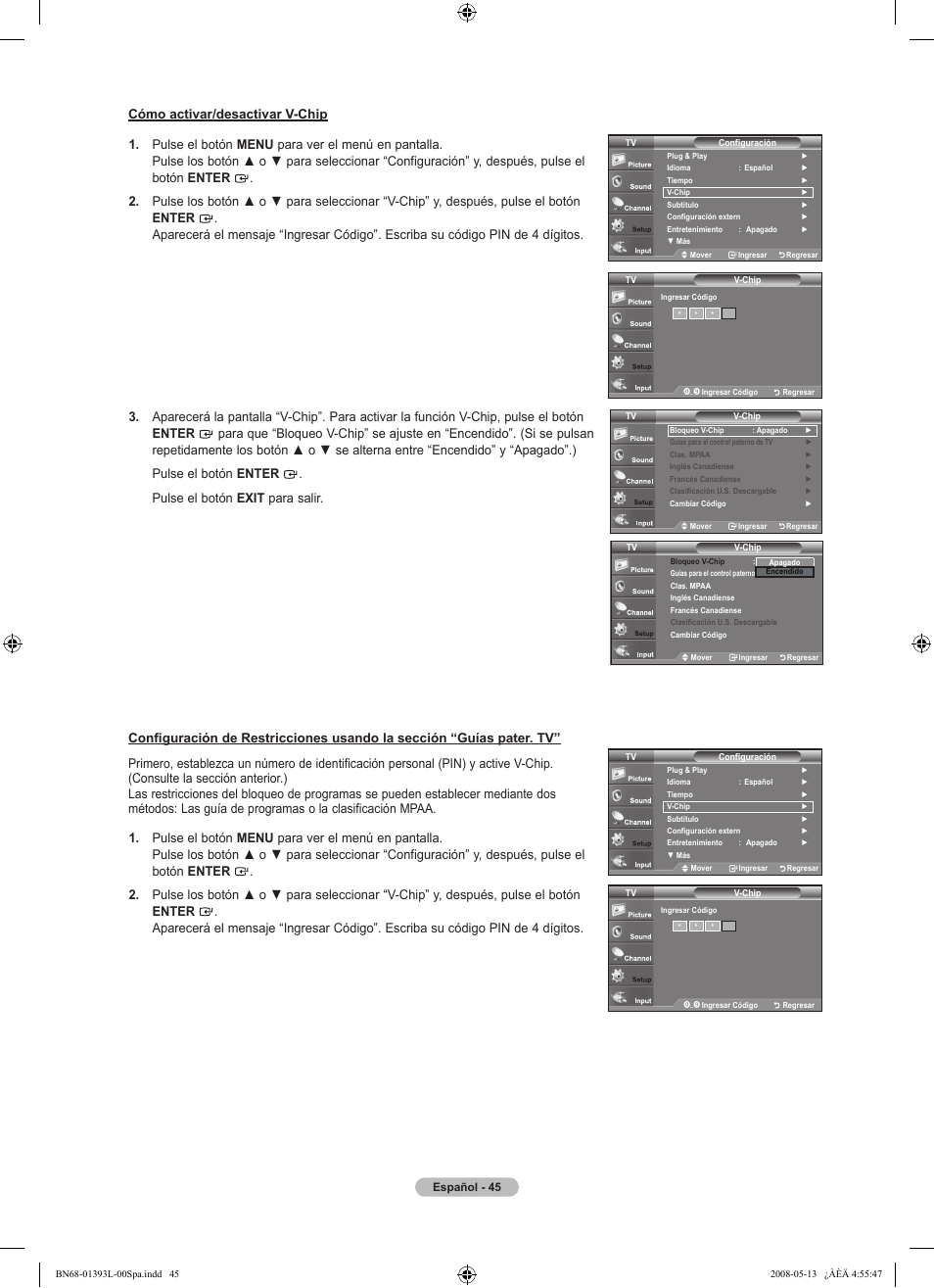 Samsung LN32A540P2DXZA User Manual | Page 113 / 133