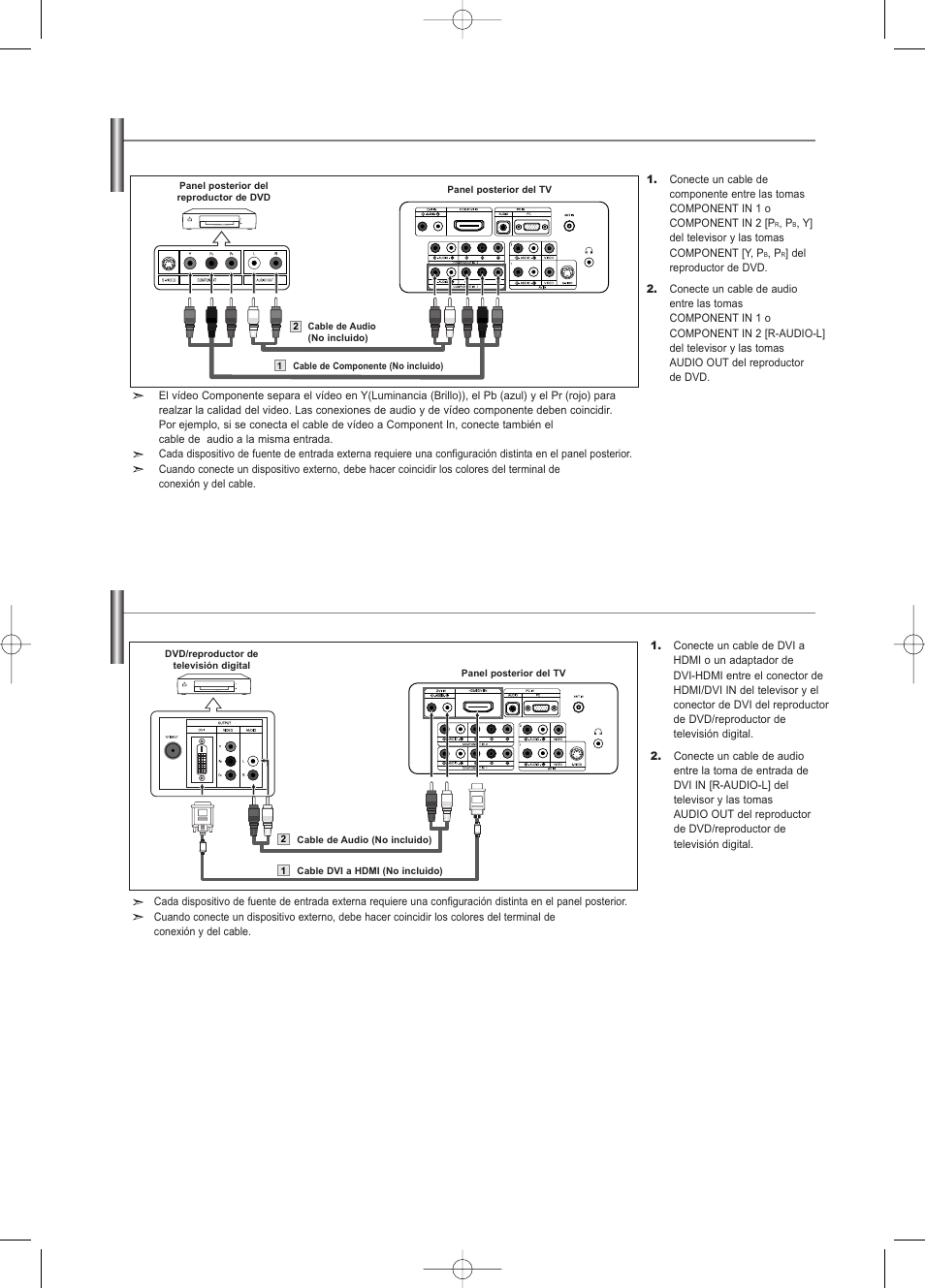 Conexión de un reproductor de dvd | Samsung LNS2338WX-XAA User Manual | Page 61 / 77