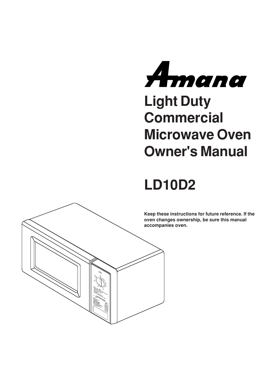 Amana LD10D2 User Manual | 16 pages