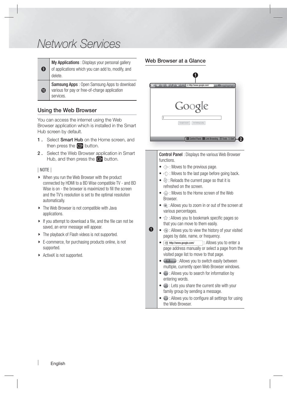 Network services | Samsung HT-E5500W-ZA User Manual | Page 50 / 64