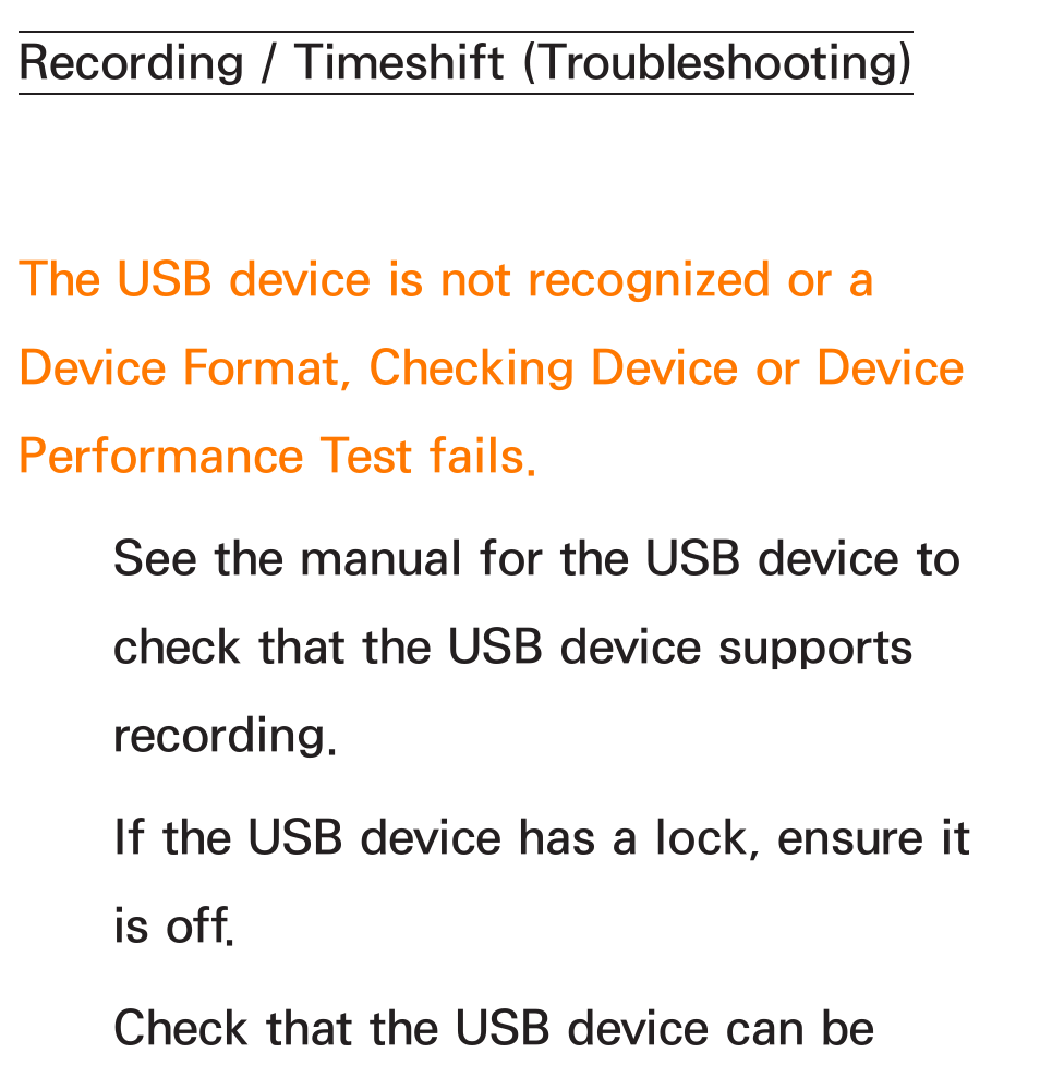Recording / timeshift (troubleshooting) | Samsung UN55ES8000GXZE User Manual | Page 740 / 813